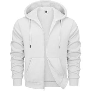 MAGCOMSEN Men's Zip Up Hoodie Casual Fashion Hooded Jacket Athletic Fleece Lined Sweatshirt with Pocket (3XL)