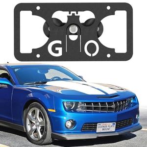No Drill Front License Plate Bracket Mount Kit Compatible with Chevy Camaro 2010-2024, Front Bumper License Plate Mounting Kit