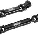 INJORA Drive Shaft Steel Black Front Rear Center Shaft with D Shaped Hole for TRX4M Defender Bronco 1/18 RC Crawler Upgrade, 22g/Set