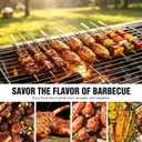Portable Charcoal Grill, Large Outdoor BBQ Grill with Storage Shelf