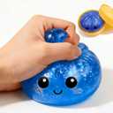 Dumpling Squishies, Glitter Dumpling Mystery Box, 2026 Upgraded Dumplings Stress Balls Fidget Sensory Balls, Squeeze Dough Ball Stress Relief Hand with Food Steamer, Relaxation Gift (Glitter Blue)