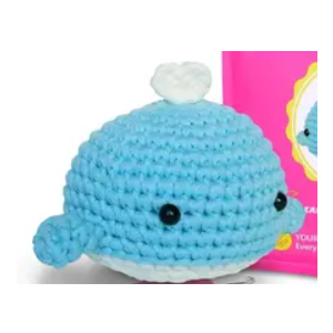 Crochet Kit for Beginners| DIY Crochet Animal Kit with Step-by-Step Video Craft Set for Adults & Kids Includes Yarn, Hook, Needle, Scissors, Eyes & More Great Gift for All Ages