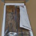 Giikin 4 Tier Spice Rack, Set of 2 Wooden Spice Rack for Countertop, Kitchen Counter Storage Shelves Cupcake Stand Holder Display Stand, Rustic Brown