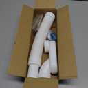 Cinsda Bathtub Shower Drain Pipe, Low Profile Flat 1 1/2 P Trap Kit Flexible Freestanding Tub Drain for Bath
