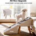 17.13" H Dog Stairs for Small Dogs, 2-in-1 Pet Steps & Ottoman - Foldable Dog Stairs for Couch, Non-Slip Wooden Pet Stairs for Puppy Senior Injured Dogs