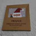 RECYCO 4 Pack Christmas Swedish Dishcloths for Kitchen | Classic Red Washable Dish Towels | Cellulose Reusable Cleaning Paper Towels | Absorbent Counter Dish Cloth Sponge Kitchen Wipes, 7" x 8"