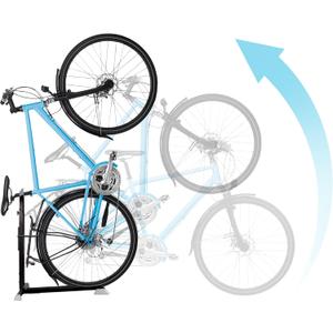 Bike Nook Bike Stand & Vertical Storage Rack The Original Vertical Bicycle Floor Stand for Garage Storage and Indoor and Outdoor use, Perfect Bike Accessories for Small Spaces with No Drilling