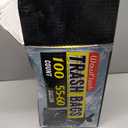 100 Count 55-60 Gallon Trash Bags, Sturdy & Tear-Resistant Commercial Can Liners 55 Gallon, Large Garbage Bags, Large Black Trash Bags for Commercial, Lawn and Leaf Bags