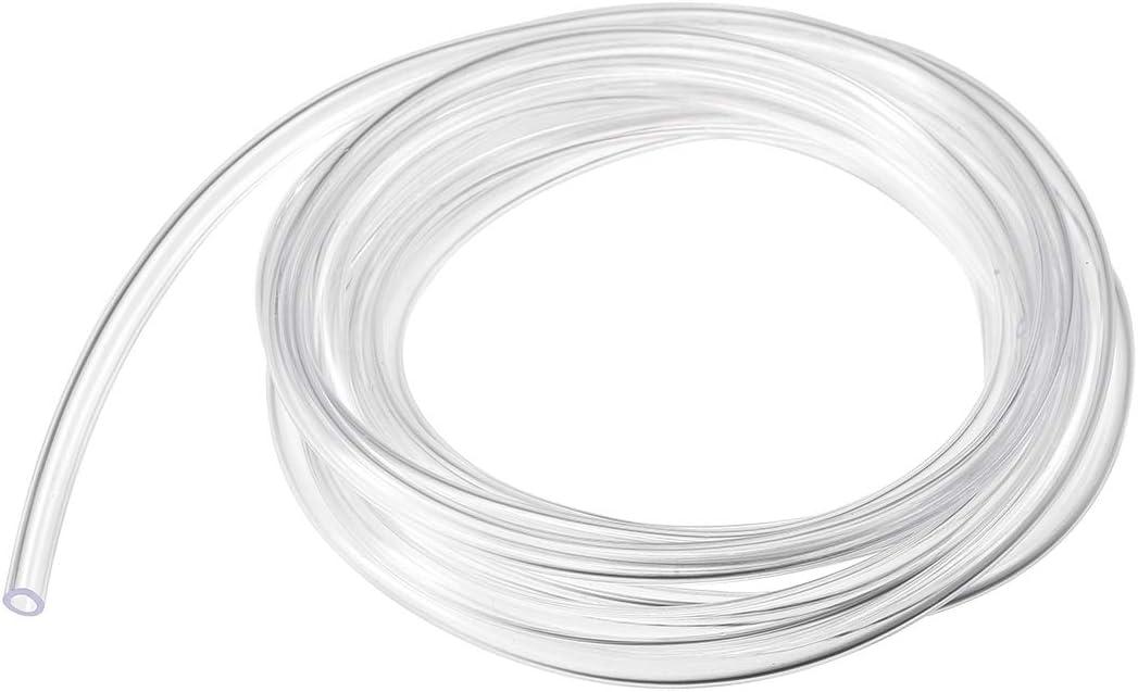 uxcell PVC Hose Tube, 4mm(0.15") ID x 6mm(0.23") OD 3 Meter 9.8ft Clear Vinyl Tubing, Plastic Flexible Water Pipe