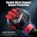 EFAH SPORTS Soccer Goalkeeper Gloves for Kids Boys Children Youth Football Goalie Gloves with Super Grip Protection Palms (Size 6 Suitable for 13 to 15 Years Old, Red)