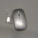 Wireless Bluetooth Mouse for MacBook Air/Mac/Pro/Laptop/Computer/PC,Rechargeable Dual Mode Switch Mouse Bluetooth 5.2/3.0 and 2.4GHz USB Receiver (Silver)