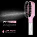 2-in-1 Detangler Hair Brush, With Built-In Mister Spray, Wet & Dry Detangling Brush for Curly, Wavy & Straight Hair | No-Tangle Anti-Frizz Hair Care Brush,Water Reservoir 50ml. (Pink)