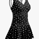 MiYang Women's Plus-Size Flower Printing Shaping Body One Piece Swim Dresses Swimsuit 2XL