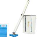 Toilet Brush for RV, Small Space & Bathroom, Disposable Cleaning System with Hanging Holder - 8 Refill Heads, Sturdy Wand & Storage Case