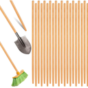 Barydat 20 Pcs Broom Handle Wood Sanded Tapered Tip 55 x 1 Inch Long Handle Mop Broom Stick Pole for Home Office Floor Cleaning Sweeping Replacement