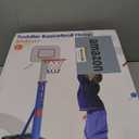 HYES Toddler Basketball Hoop, 55" Height Adjustable Basketball Hoop for Kids 3-5, Kids Basketball Goal, Indoor Outdoor Sport Toys Christmas Birthday Gifts for Baby Boys Girls (blue - without Scoreboard & LED)