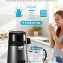 VEVOR 1750W Water Distiller, 0.4Gal/H Distilled Water Maker with Glass Carafe, 4L/1.1Gal Countertop Distiller Machine, 0-99H Time Temp Dual Display, Anti-Dry Design 304 Stainless Steel Still, Grey