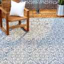 Nicole Miller New York Patio Country Danica Transitional Geometric Indoor/Outdoor Area Rug, Blue/Grey, 3'11"x5'2"