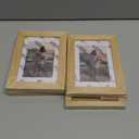 KINLINK 4x6 Frame Natural, Solid Wood 4 x 6 Picture Frame with Acrylic Plexiglass for 3.5x5 with Mat, Tabletop and Wall Display Photo Frames 4x6 Natural, 4 Pack