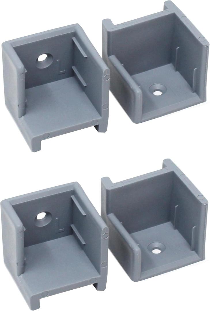Left & Right Hand Hinge Pontoon Door Stop Kit (2, Grey)