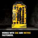 DEWALT Impact Socket Set with Ratchet, Metric/SAE, 1/2" Drive, 23-Piece Set with Case (DWMT74739)