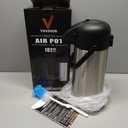 Coffee Carafe for Keeping Hot - 102oz/3L Airpot Coffee Dispenser with Pump - Insulated Stainless Steel Hot Beverage Dispenser for Parties - Thermal Carafe for Hot Drinks Water Tea Chocolate