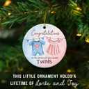 10 x New Baby Twins Christmas Ornament - Congratulations Gifts for Twins Boy and Girl, Newborn Baby Gifts - Baby First Christmas Ornament, Gift for New Twin Moms, Dads, Parents
