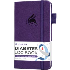 Clever Fox Diabetes Log Book  Daily Diabetic Food Journal with Blood Glucose Tracker  Blood Sugar Notebook for Diabetics Control (Purple) (Pocket size (3.7" x 6.7"))