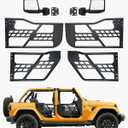 VEVOR Jeep Tube Doors, 4-Door, Hunting Style Jeep Tubular Door with DOT Certified Rear View Mirrors, Jeep Doors with Rubber Pads & Toughened Steel Tube, Fit for 2007-2018 Jeep Wrangler JK
