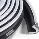 40 Feet Door Weather Stripping, Kerf Weather Stripping for Doors with Groove, Kerf Door Seal for Large Gap and Easy Installation(40, Black)
