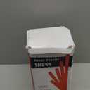 Party Essentials Pack of 300 Disposable Individually Wrapped 10.25 Inches Long Giant Plastic Drinking Straws, Red