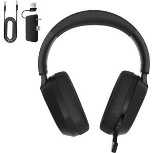 Gvyugke Wireless Gaming Headset for Xbox Series X/S, Xbox One, PS5, PC, Mac, Bluetooth 6.0 Gaming Headphones with Flip-to-Mute Noise-Canceling Mic, Foldable, 3D Surround Sound, 45H Battery - Black