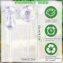 Hysagtek 4 Pack Plant Watering Globes, Self Watering Planter Insert, Plant Watering Bulbs Devices for Indoor and Outdoor Plants, Hand Blown Clear Glass Mushroom Watering Bulbs