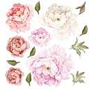 Nother Peonies Wall Decals Peony Floral Wall Decal Rose Bouquet Flowers Peel and Stick Wallpaper for Sofa Background Fresh Tulip Flowers Vintage Giant Wall Sticker Modern Room Decor 1