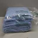 4 Piece Bed Sheets Set, 100% Cotton Jersey, Includes Super Soft, Flat and Fitted Sheets, Pillowcase, King, Sky Blue, Solid