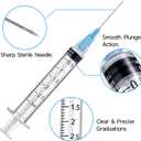 120 Pack 3ml/cc Lab Disposable Syringes with 23Ga 1 Inch Needle Luer Lock, Individually Sealed Packed