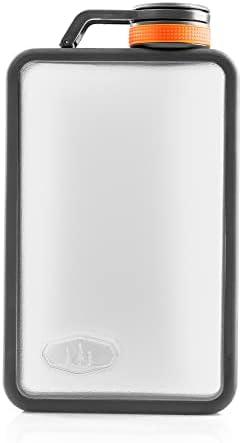 GSI Outdoors, Boulder 10 Flask, Rugged and Shatter-Resistant, Outdoor Hip Flask, Sand, 10 Fl oz, Color: Graphite