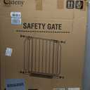 34" Extra Tall Baby Gate for Stairs, Auto Close Stroller Friendly Dog Gate Indoor for Doorways, Pressure Mounted 29"-40" Wide Baby Gate, Easy Walk Through Gate for Children & Pets, White