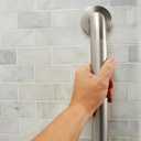 Moen Home Care Bathroom Safety 18 Inch Stainless Steel Handicap Grab Bar for Bathtub and Shower, Slip Resistant Finish, Elderly Assistance Product, Polished Brass, R8918P