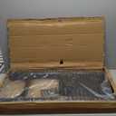 BOCOM 14.5 FT Aluminum Telescoping Ladder, Lightweight Multi-Purpose Collapsible Extension with 2 Triangle Stabilizers, Heavy Duty 330 lbs Max Capacity, Ideal for Home, RV, and Outdoor Work Black