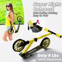 PHOEROS Kick Scooter for Kids Ages 6-12,Teens & Adults, Youth. Lightweight Aluminum Kick Scooter for Teens Adults Boys Girls with 8 inch Big Wheels, Foldable, 3 Height Adjustable, Shock Absorption.