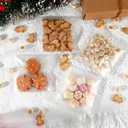 200 PCS White Dot Cookie Bags with Seal Plastic Clear Cellophane Goodie Candy Treat Gift Self Sealing Bag Birthday Holiday Party Decorations Favors Supplies Frozen Winter Christmas Valentines Wrap