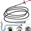 Drain Snake,118 inch Flexible Grabber Claw Pick Up Reacher Tool,Drain Clog Remover - Gutter Cleaning Tools for Home Sink, Bathroom Tub,Drain, Toilet, Tight Spaces