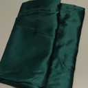 Bedsure Satin Pillowcase 2 Pack Similar to Silk Pillow Cases Standard Size, Pillow Case with Envelope Closure,Green Home Decor Gifts for Women Men, Dark Green, 20x26 Inches, 2pcs