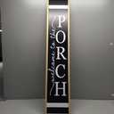 ZZJJHYWGQ Welcome To The Porch Sign For Front Porch Standing 45"X9" Wood Frame Large Vertical Tall Board Welcome Sign for Home Outside Front Door Wall Decor (Wood Black)