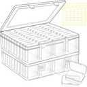 82pcs Bead storage containers, bead organizer boxes and craft storage boxes for bracelet making DIY jewelry craft nails, bracelets, jewelry, diamonds, clay beads, screws 2.09x1.57x0.8Inch
