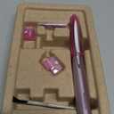 Panasonic Womens Facial Hair Remover and Eyebrow Trimmer with Pivoting Head, Includes 2 Gentle Blades for Brow and Face and 2 Eyebrow Trim Attachments, Battery-Operated  ES2113PC (Pink)