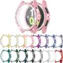 [16 Pack] YUVIKE Watch Screen Protector Compatible with Samsung Galaxy Watch 5/4 40mm, Bling Glitter Case TPU Soft Cover Full Protection with Sparkly Rhinestone for Galaxy Watch5/4/FE 40MM (16 Colors)