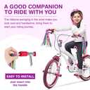 NUOBESTY 1 Pair of Kids Bike Streamers - Colorful Handlebar Tassels for Bicycles, Tricycles, Baby Carriers & Toddler Bike Accessories (10.82 inch)