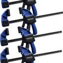 Bar Clamps for Woodworking,4-Pack Wood Clamps 12 Inch Light Duty One-Handed Woodwoking,Quick Grip/Spreader Clamps Set 150LBS Load Limit with Quick Change Button.